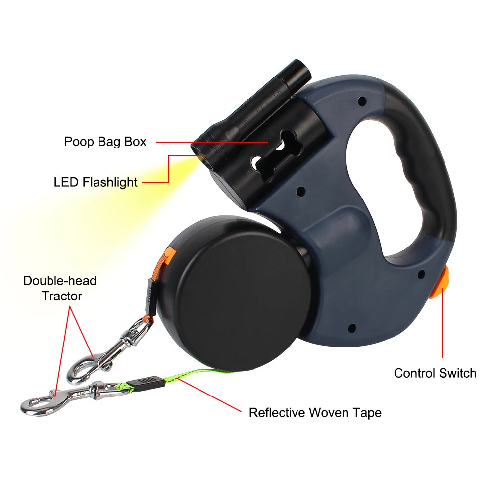 DuoPaws Glow Retractable Leash
