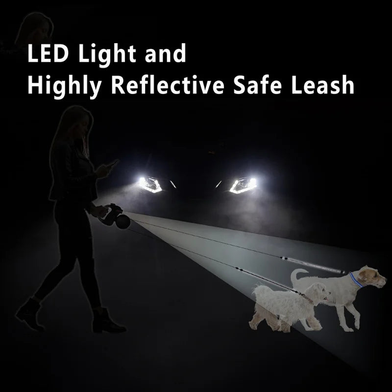 DuoPaws Glow Retractable Leash